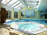 Privatbad mit Whirlpool im Wintergartenanbau